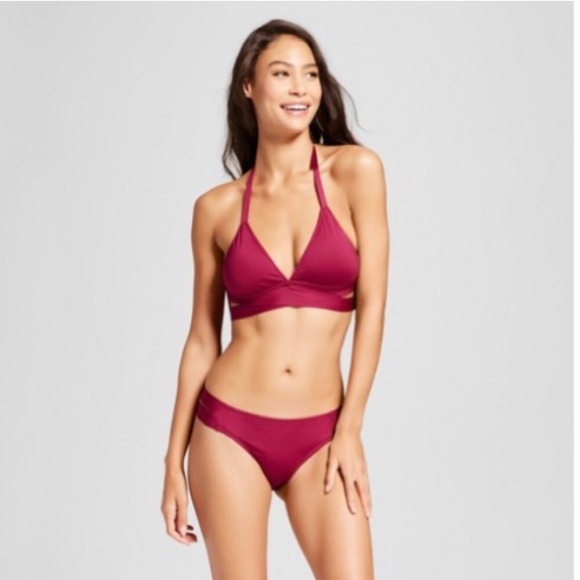 Mossimo Supply Co. Other - NWT Mossimo magenta split strap bikini bottoms M